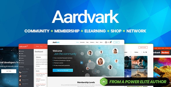 Aardvark 4.46 – Community, Membership, BuddyPress Theme