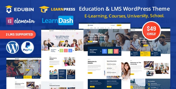 Edubin 8.12.10 – Education LMS WordPress Theme