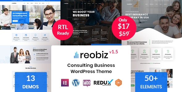 Reobiz 5.0.0 – Consulting Business WordPress Theme