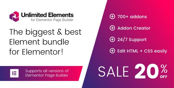 Unlimited Elements for Elementor Premium 1.5.18 Nulled