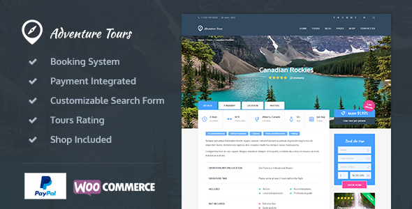 Adventure Tours 5.2.2 – WordPress Tour/Travel Theme