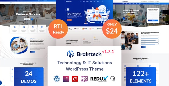 Braintech 2.4.3 – Technology & IT Solutions WordPress Theme