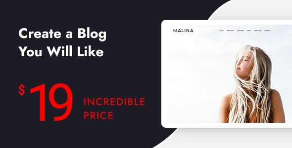 Malina 2.3.3 – Personal WordPress Blog Theme