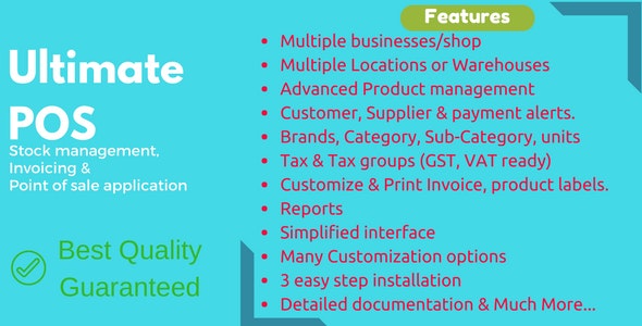 Ultimate POS 5.0.2 Nulled + Addons – Best ERP, Stock Management, Point of Sale & Invoicing application