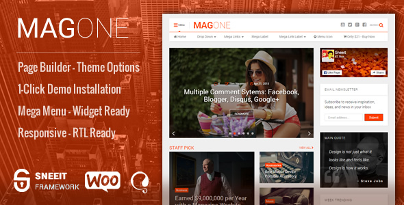 MagOne 8.1.0 – Newspaper & Magazine WordPress Theme