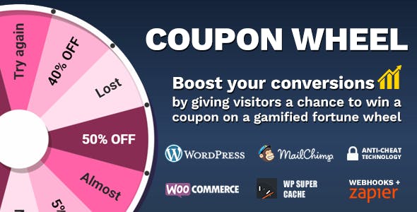Coupon Wheel For WooCommerce and WordPress 3.4.9