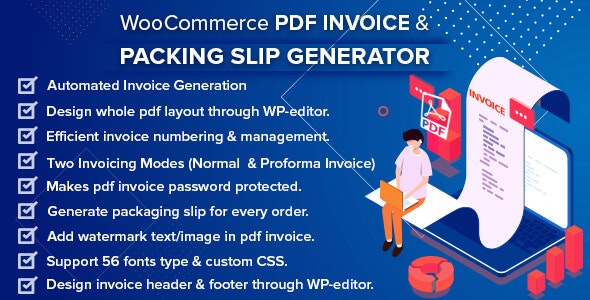 WooCommerce PDF Invoice & Packing Slip Generator 2.3.0 Nulled