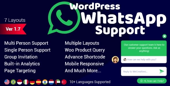 WordPress WhatsApp Support 2.4.1 Nulled