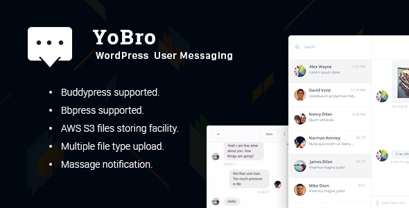 YoBro 2.3 – WordPress Private Messaging Plugin
