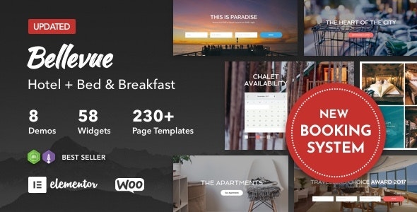 Bellevue 4.1.4 – Hotel + Bed and Breakfast Booking Calendar Theme