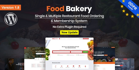 FoodBakery 2.4 Nulled – Food Delivery Restaurant Directory WordPress Theme