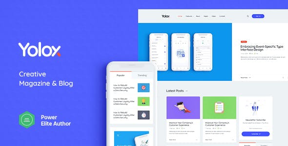 Yolox 1.0.7 Nulled – Modern WordPress Blog Theme for Business & Startup