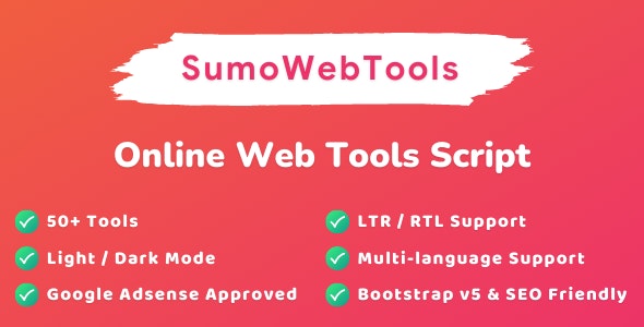 SumoWebTools 2.0 Nulled – Online Web Tools Script