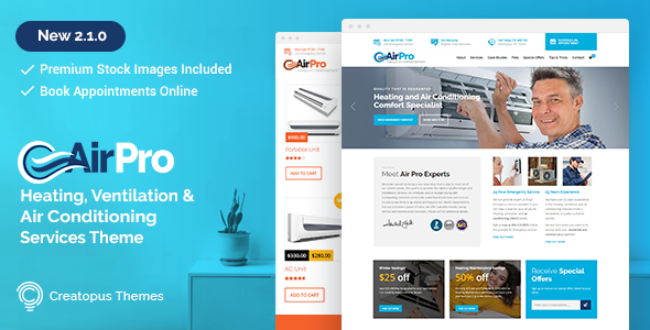 AirPro 2.6.14 – Heating and Air conditioning WordPress Theme
