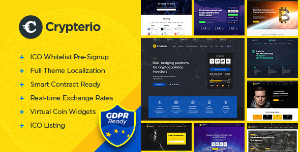 Crypterio 2.4.6 Nulled – ICO Landing Page and Cryptocurrency WordPress Theme