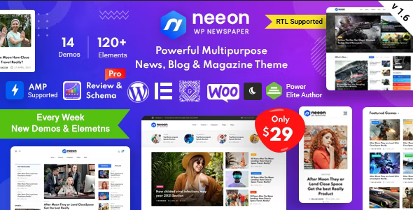 Neeon 1.8 Nulled – WordPress News Magazine Theme