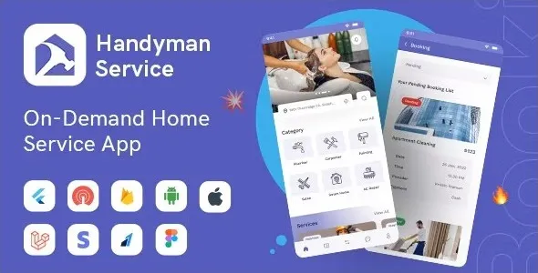 Handyman Service 7.16.0 – On-Demand Home Service Flutter App with Complete Solution