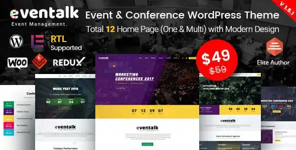 EvenTalk 1.7.3 – Event Conference WordPress Theme