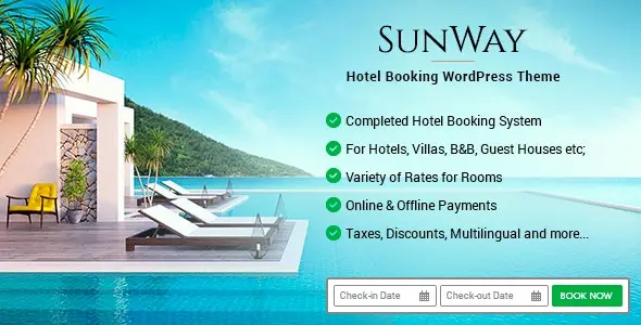 Sunway 4.8 – Hotel Booking WordPress Theme