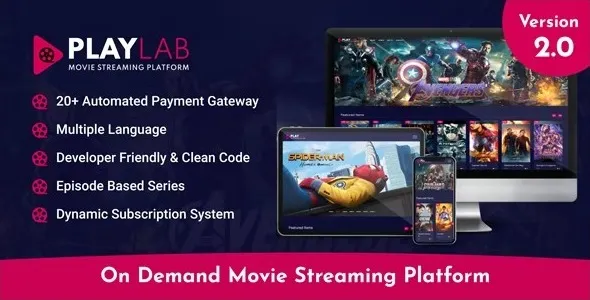 PlayLab 2.4 Nulled – On Demand Movie Streaming Platform