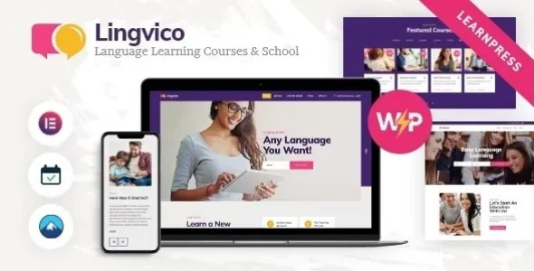 Lingvico 1.0.9 – Language Center & Training Courses WordPress Theme