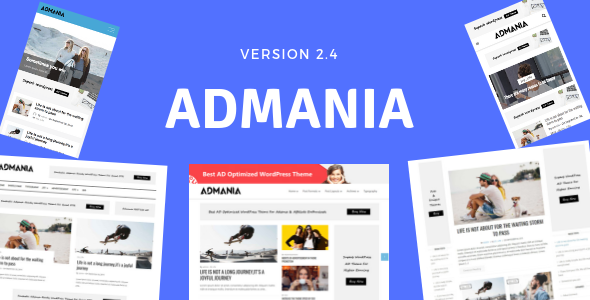 Admania 2.5.2 – Adsense WordPress Theme With Gutenberg Compatibility