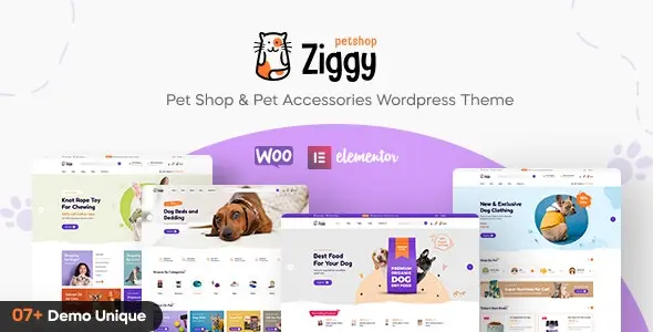 Ziggy 1.0.5 – Pet Shop WordPress Theme