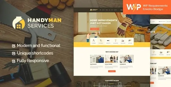 Handyman 1.4.7 Nulled – Construction and Repair Services Building WordPress Theme