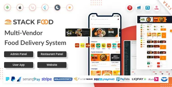 StackFood 6.3.0 Nulled – Food Delivery App with Laravel Admin and Restaurant Panel