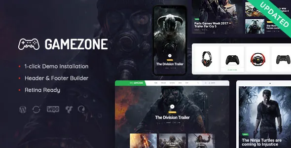 Gamezone 1.1.6 – Gaming Blog & Store WordPress Theme