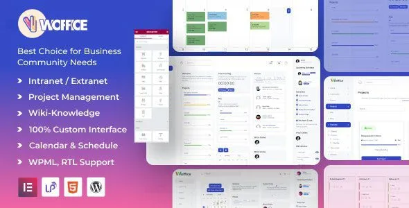 Woffice 5.4.37 – Intranet, Extranet & Project Management WordPress Theme
