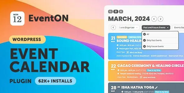 EventOn 5.0.4 + Addons – WordPress Virtual Event Calendar Plugin
