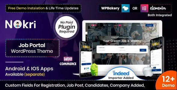 Nokri 1.6.6 – Job Board WordPress Theme