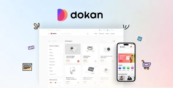 Dokan Pro 5.0.5 + Booking 1.4.5 + Theme – Multivendor Marketplace Plugin for WordPress