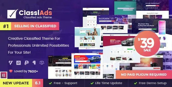 Classiads 6.1.10 – Classified Ads WordPress Theme