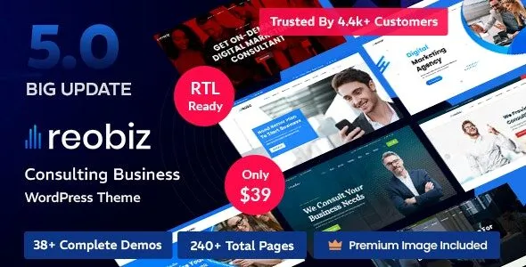 Reobiz 8.0.1 – Consulting Business WordPress Theme