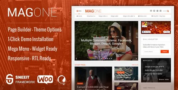 MagOne 8.9 - News Magazine WordPress Theme
