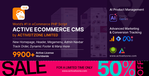 Active eCommerce CMS 11.0.0 + Addons