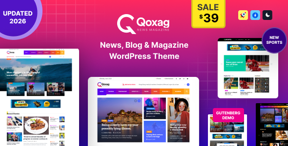 Qoxag 2.1.2 – Newspaper Magazine News WordPress Theme