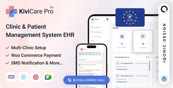 KiviCare(TM) Pro 4.4.1 – Clinic and Patient Management System EHR (Add-on)